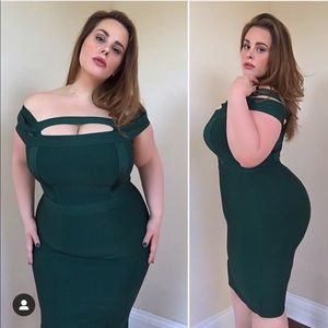 Emerald green bodycon dress NWT